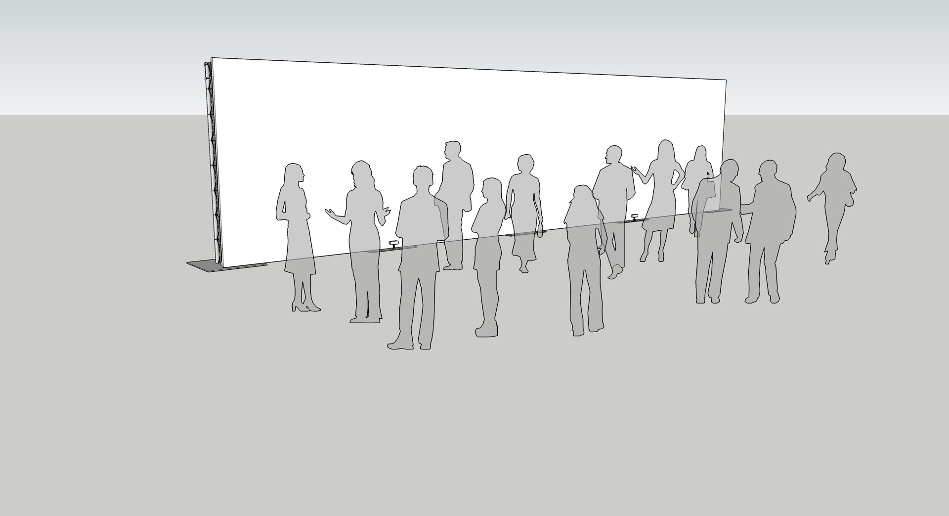 Chromaflow 40 by 10 foot interactive installation