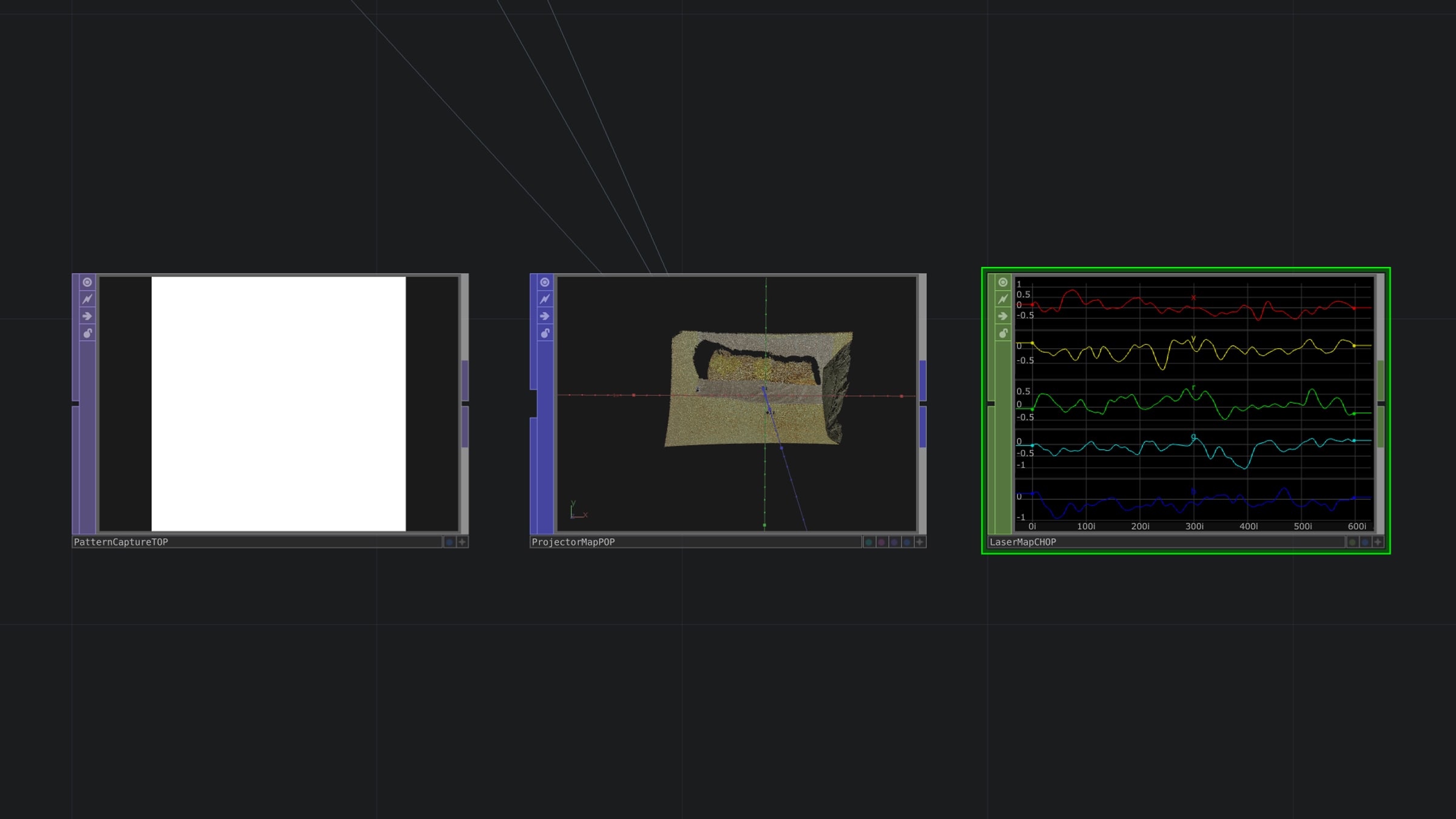 LightStruct TouchDesigner operators for capture, projection mapping, and laser control